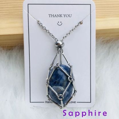 Crystal Stone Holder Necklace