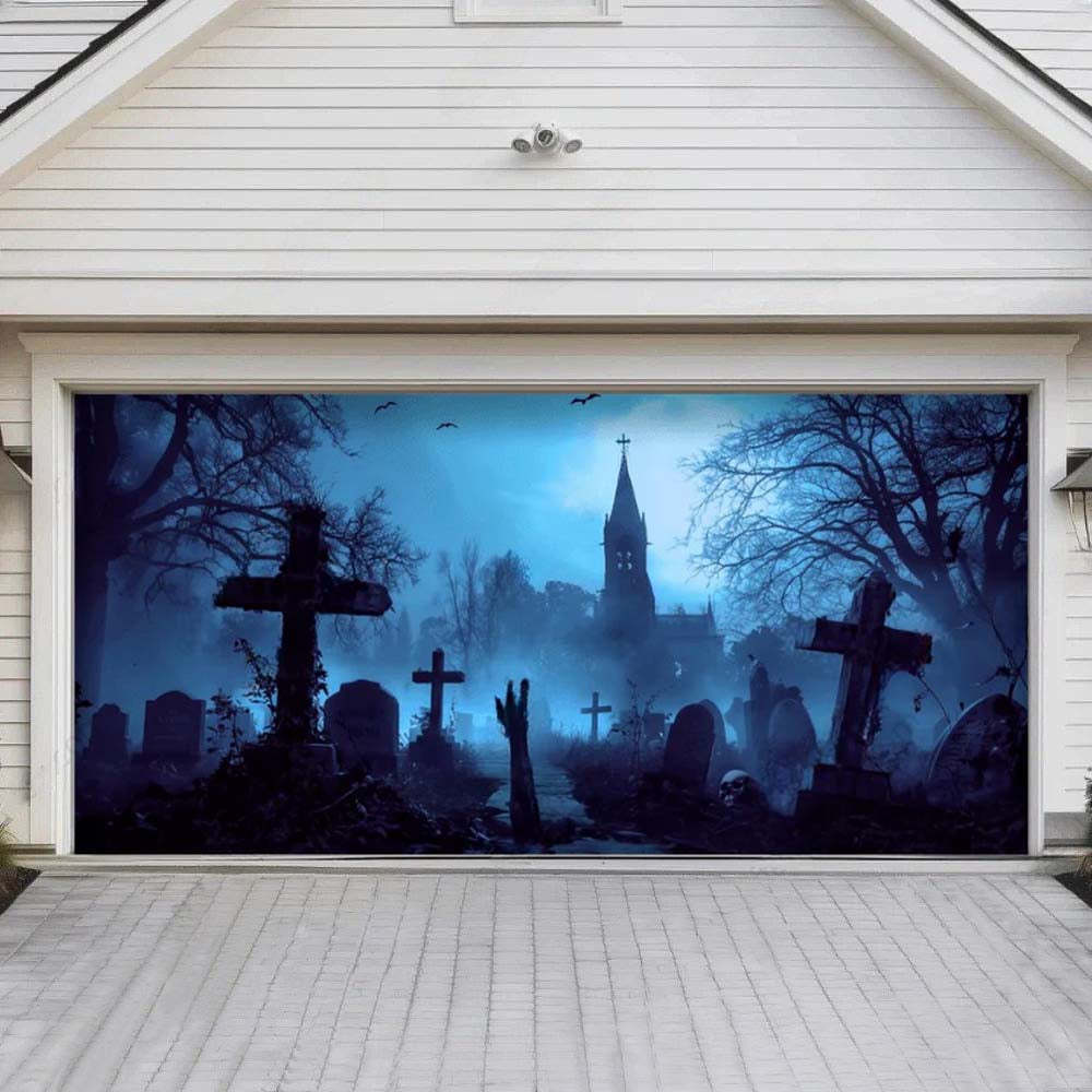Grave Rising Halloween Garage Door Covers D460