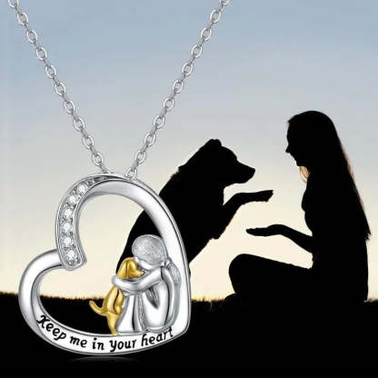 Dog Hug Pendant Necklace