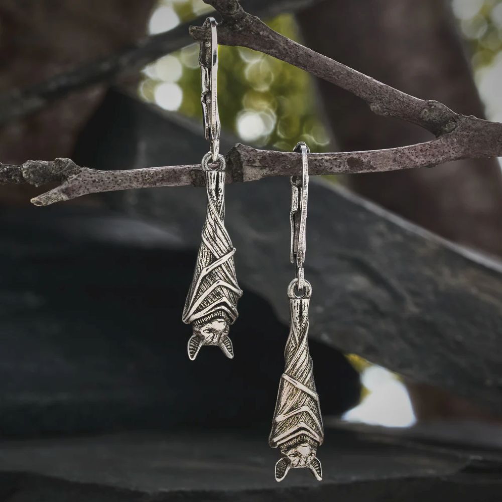 Leverback Vintage Hanging Bat Jewelry