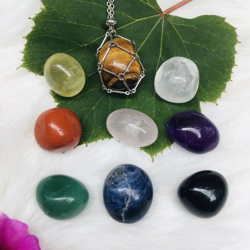 Crystal Stone Holder Necklace