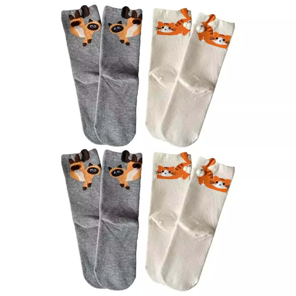 Cute Cat Socks with Balls