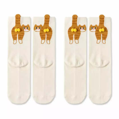 Cute Cat Socks with Balls