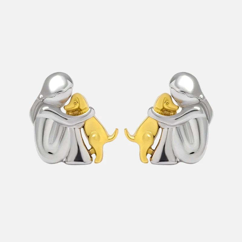 Dog Hug Pendant Necklace