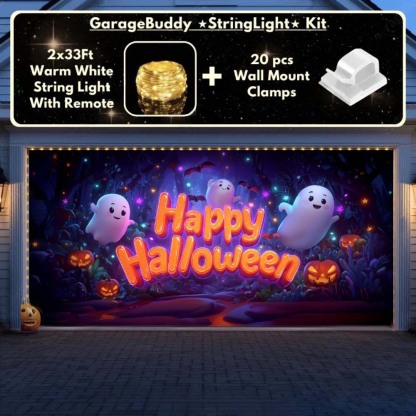 Ghost Party Halloween Garage Door Covers D465