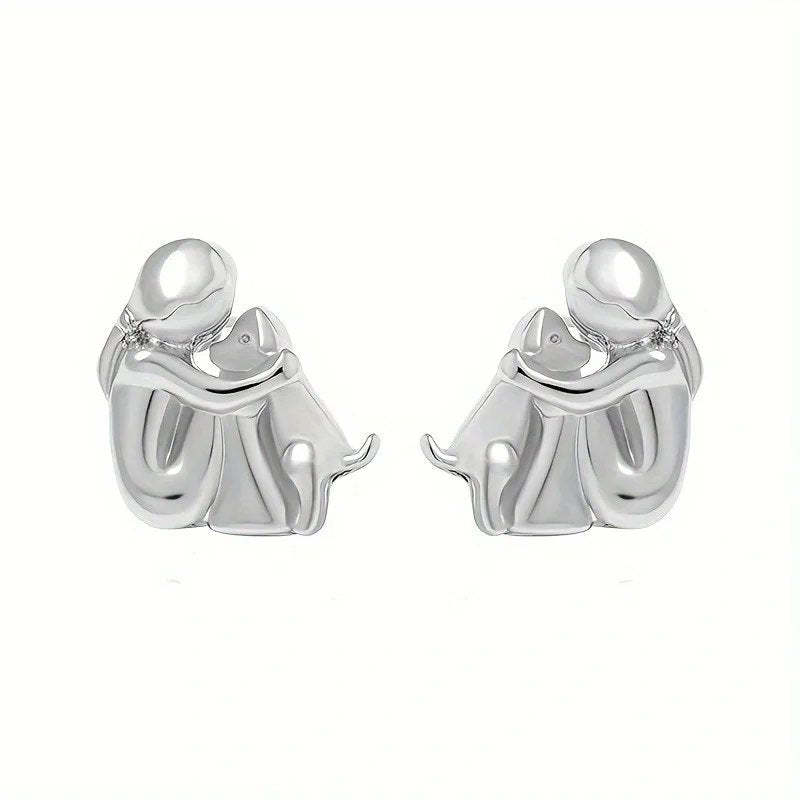 Dog Hug Pendant Necklace