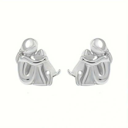 Dog Hug Pendant Necklace