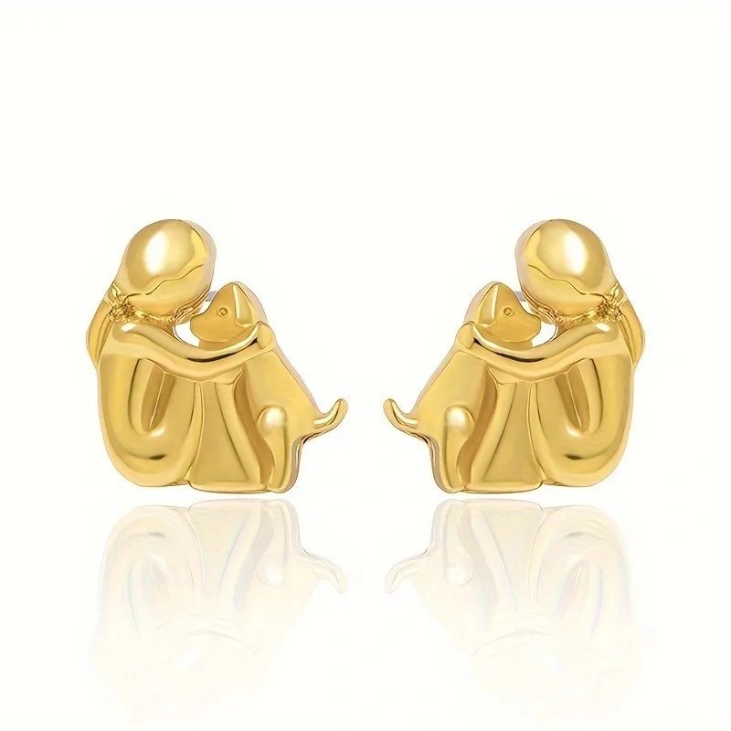 Dog Hug Pendant Necklace