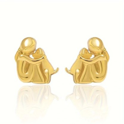 Dog Hug Pendant Necklace