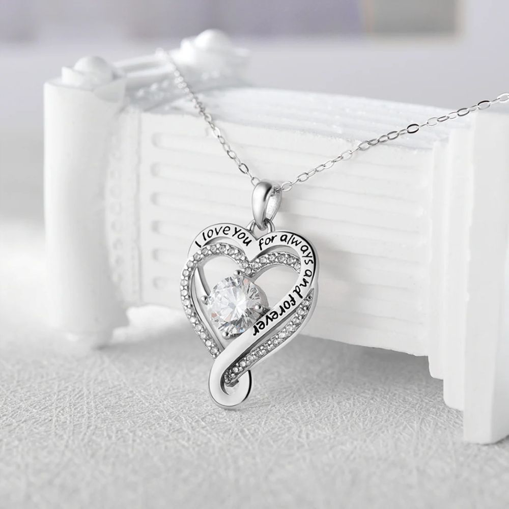 "To My Wife" Forever & Always Heart Necklace