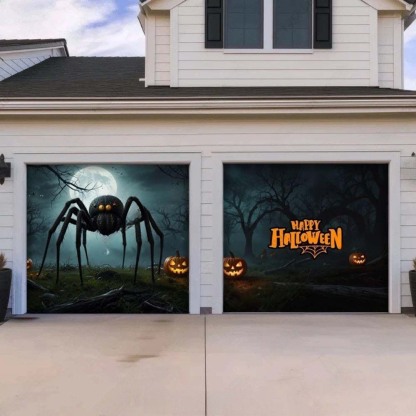 Giant Spider Halloween Garage Door Covers D467