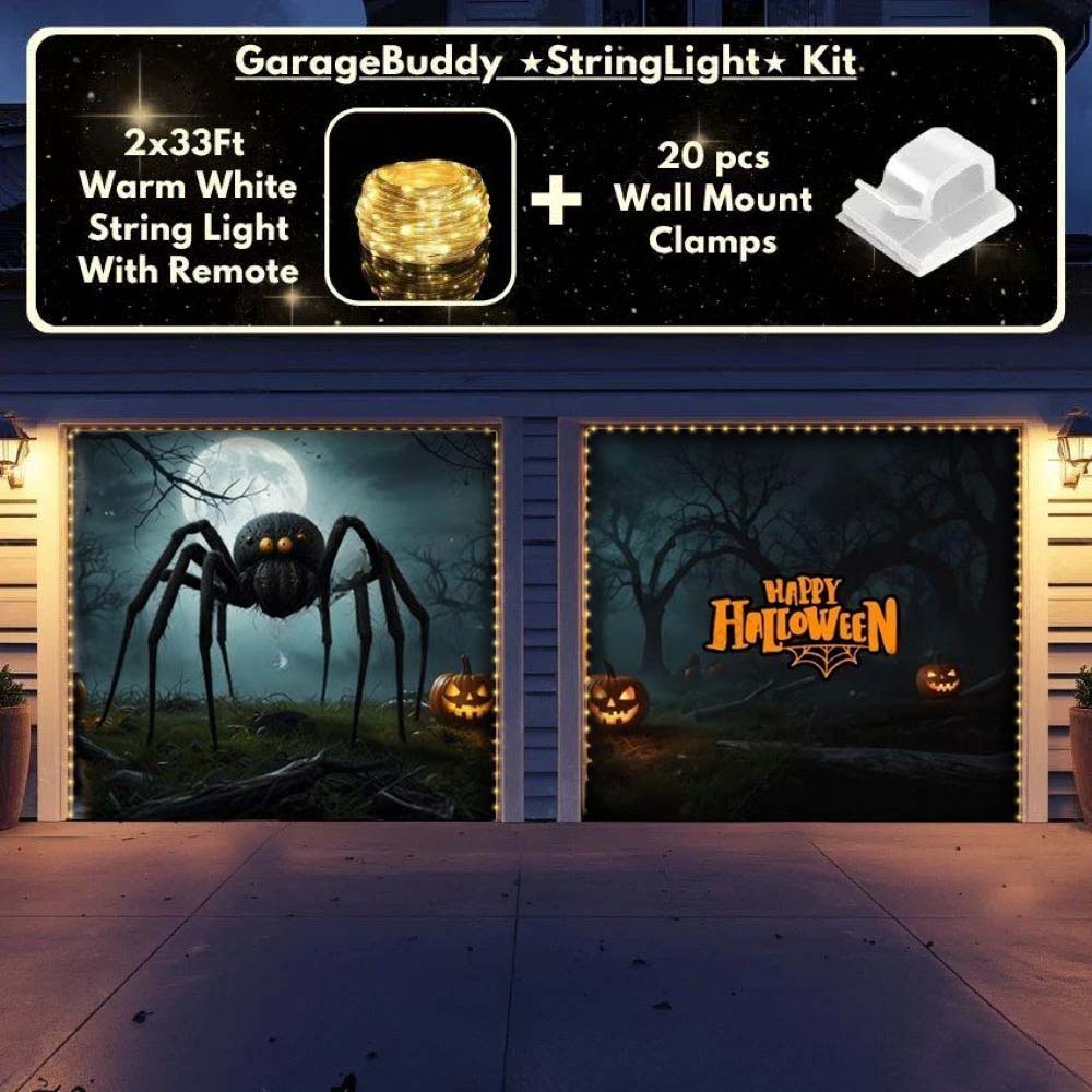 Giant Spider Halloween Garage Door Covers D467