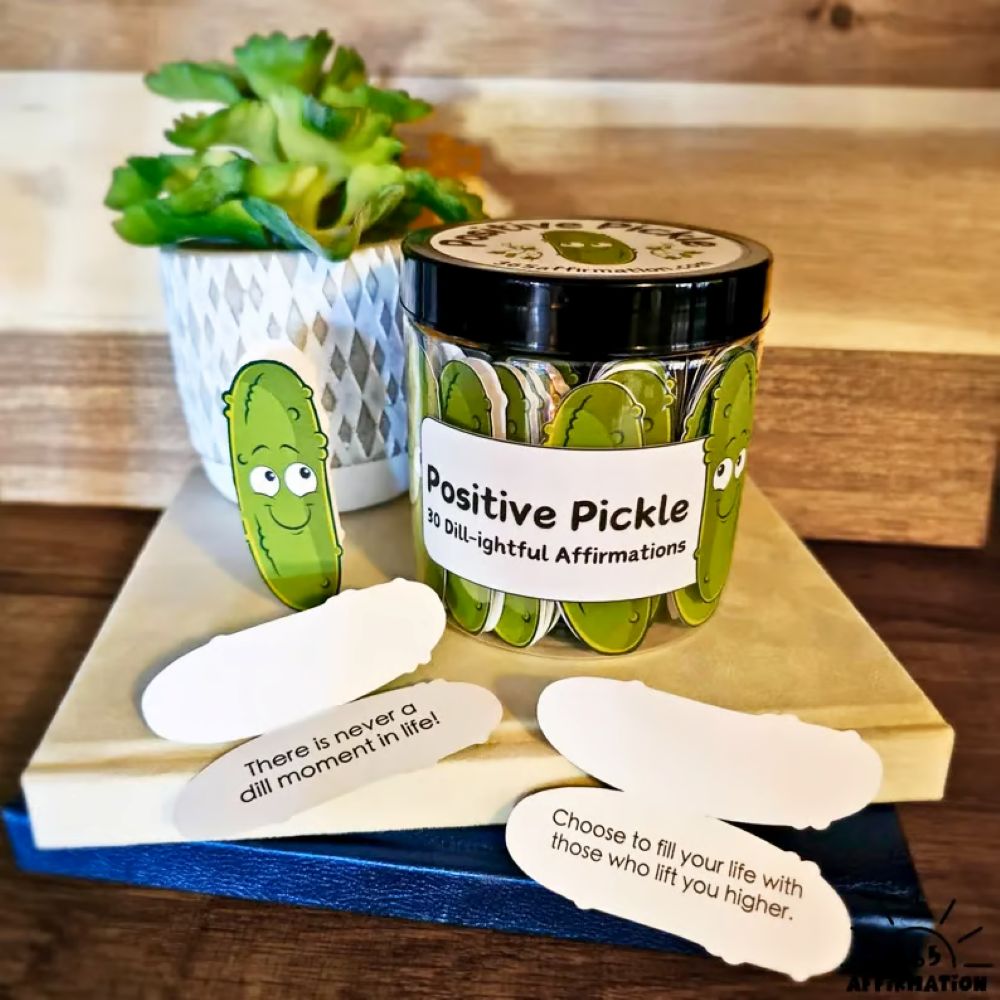 Positive Pickle Emotional Support Affirmation Cards