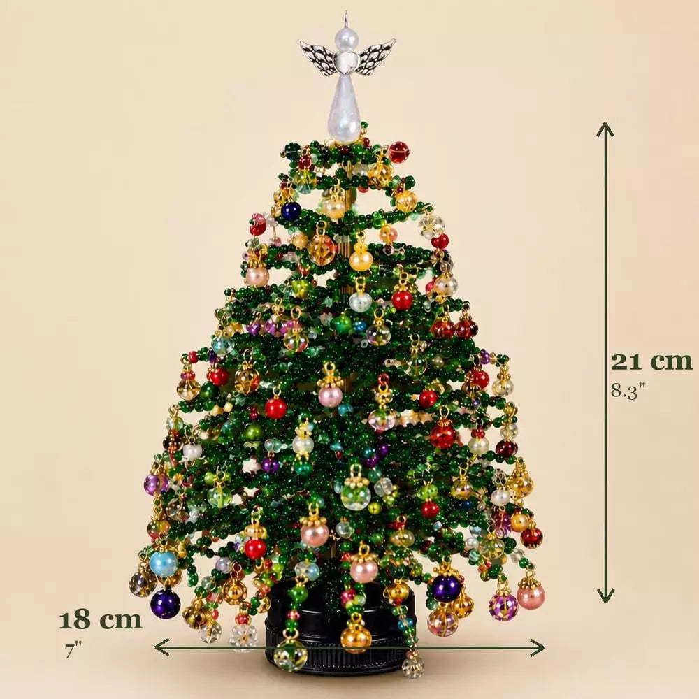 Dimensions of the finished beaded Christmas tree