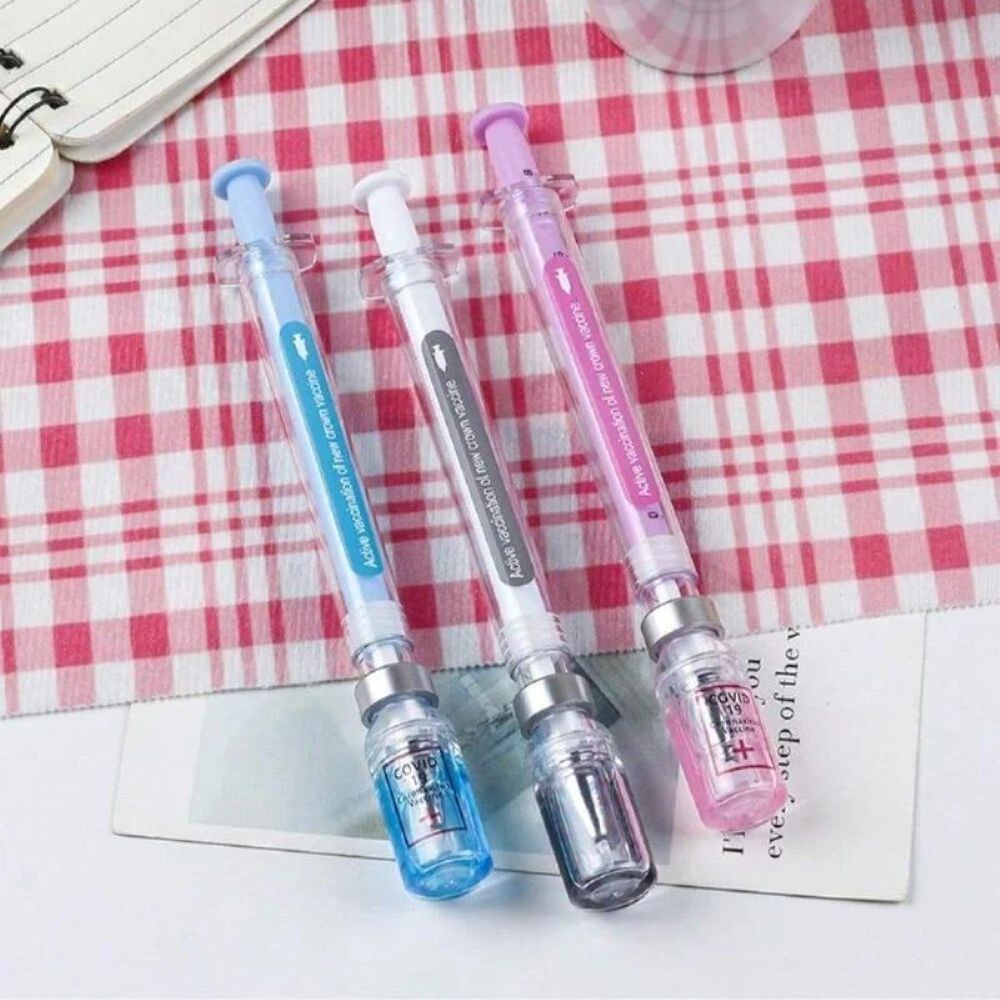 Syringe Shape Gel Pens – Fun Design With Smooth Writing