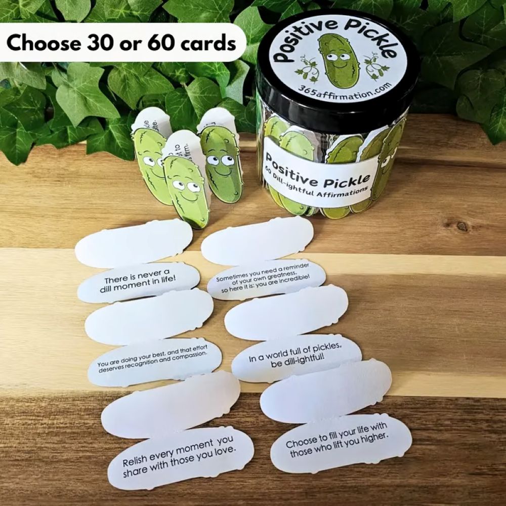 Positive Pickle Emotional Support Affirmation Cards