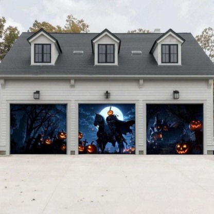 Headless Horseman Halloween Garage Door Covers D461