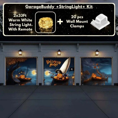 Pumpkin Pirates Halloween Garage Door Covers D466