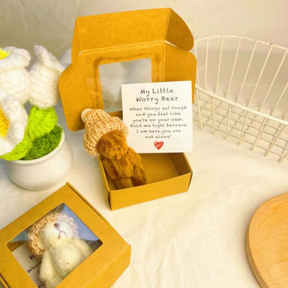Handmade Mini Plush Teddy Bear in Box