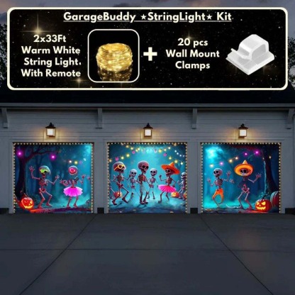 Boogie Bones Halloween Garage Door Covers D463