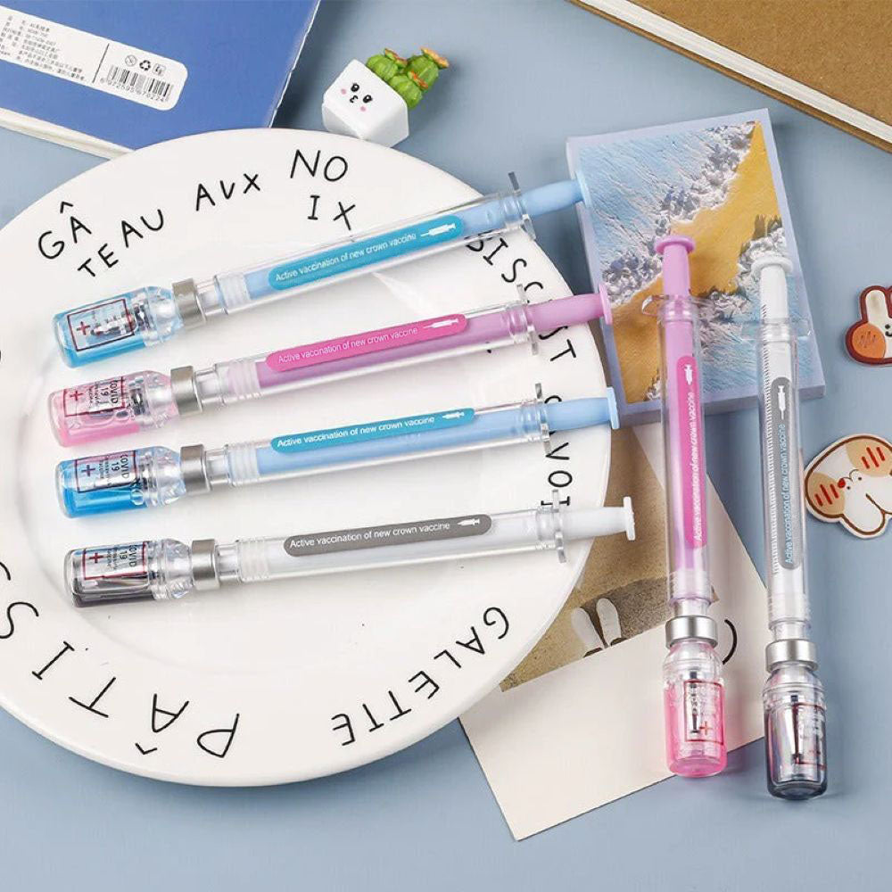 Syringe Shape Gel Pens – Fun Design With Smooth Writing