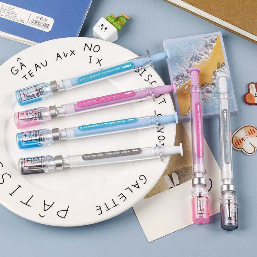 Syringe Shape Gel Pens – Fun Design With Smooth Writing