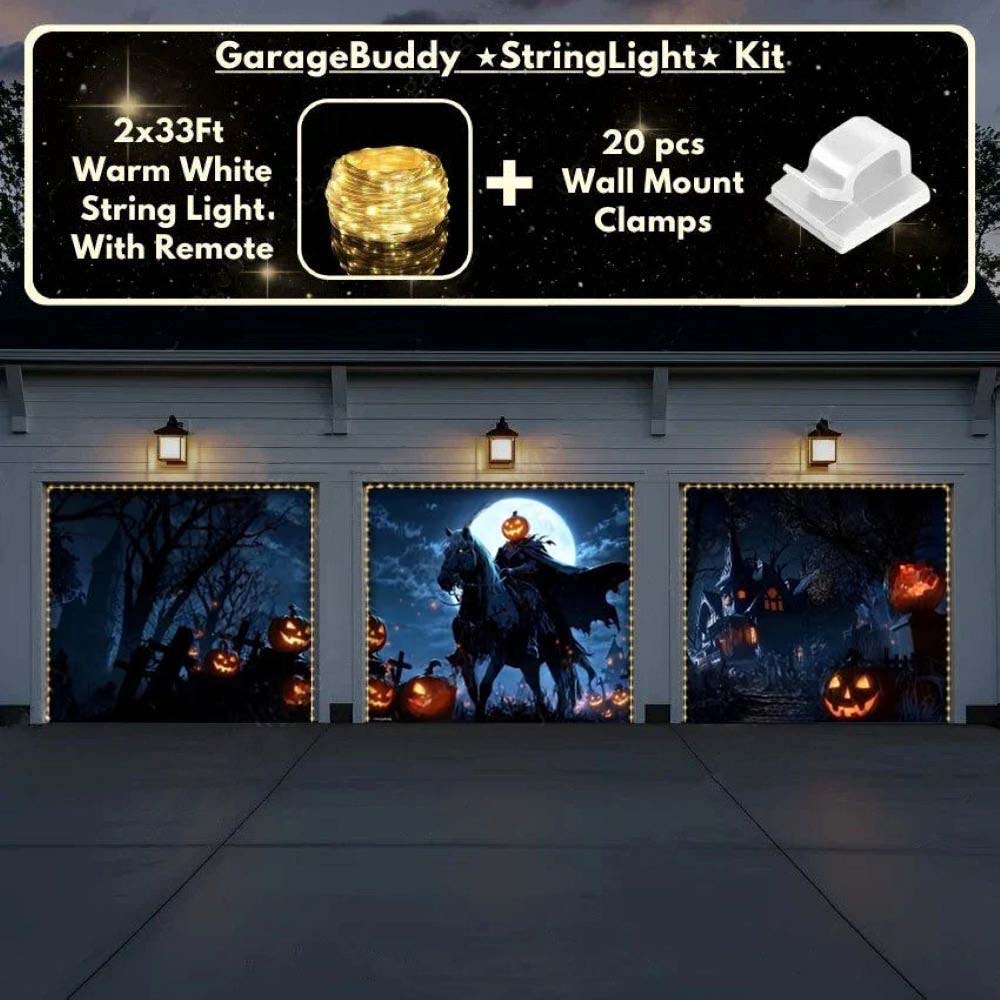 Headless Horseman Halloween Garage Door Covers D461