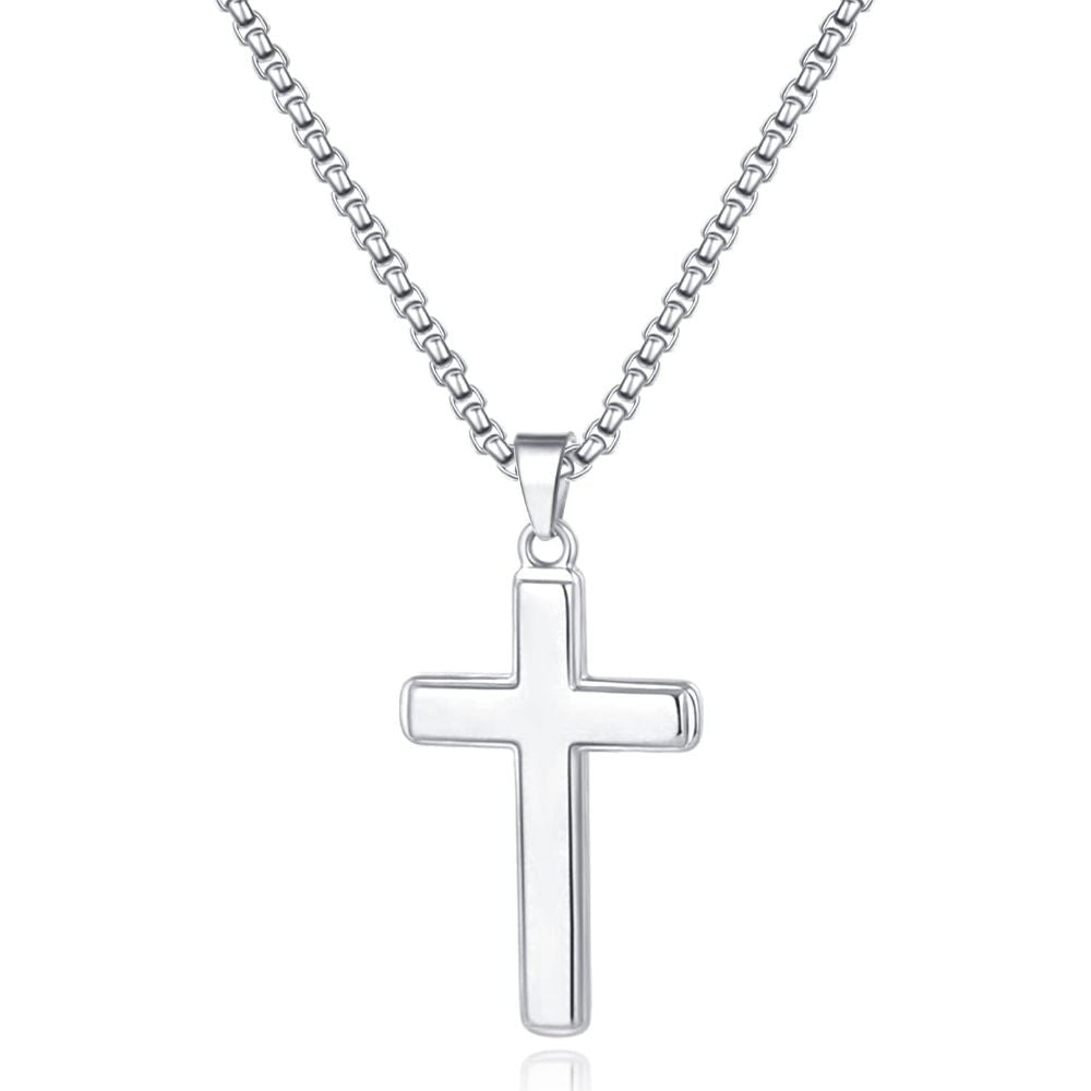 To My Bonus Son - "My Family Forever" Artisan Cross Cuban Link Chain Gift Set