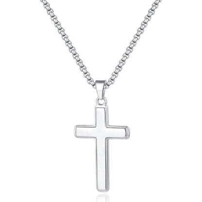 To My Bonus Son - "My Family Forever" Artisan Cross Cuban Link Chain Gift Set