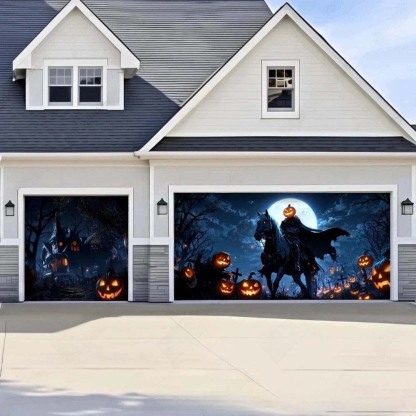 Headless Horseman Halloween Garage Door Covers D461
