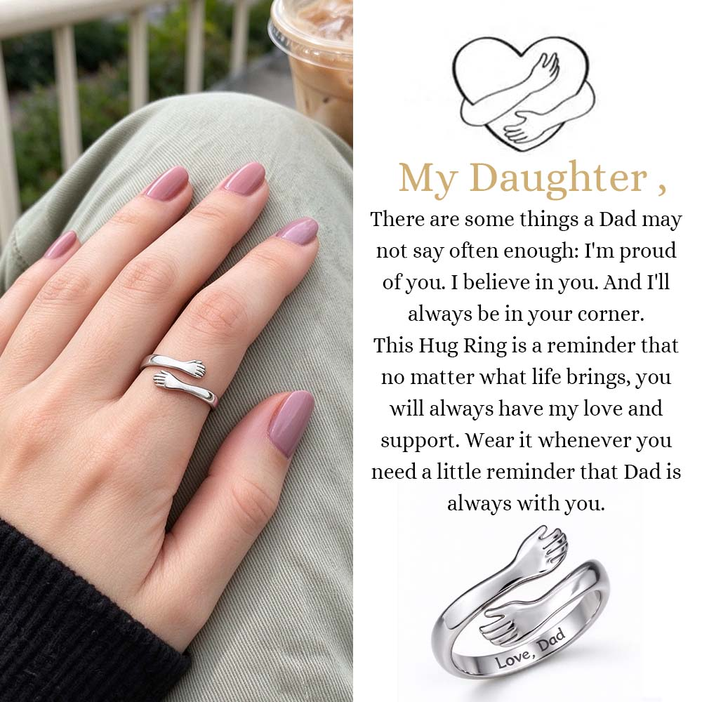 Dad & Daughter Hug Ring