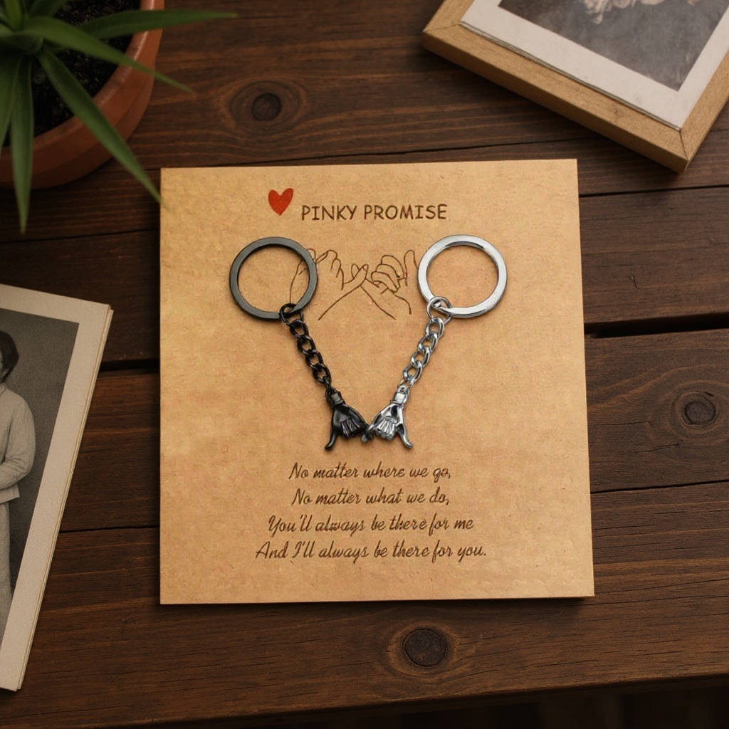 Pinky Promise Matching Keychain Set – 2 Piece