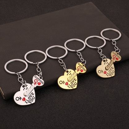 Heart & Key Matching Keychain Set – You Hold the Key To My Heart