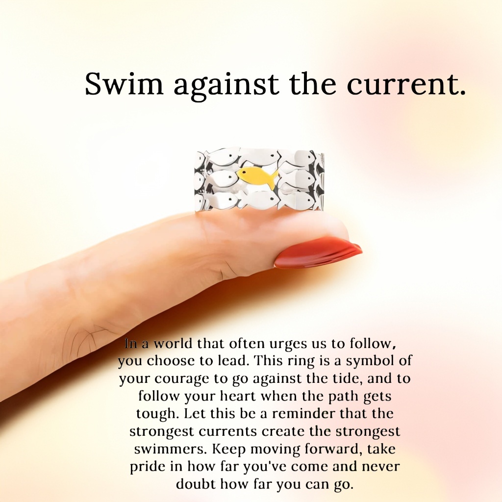 Swim Against The Current Ring