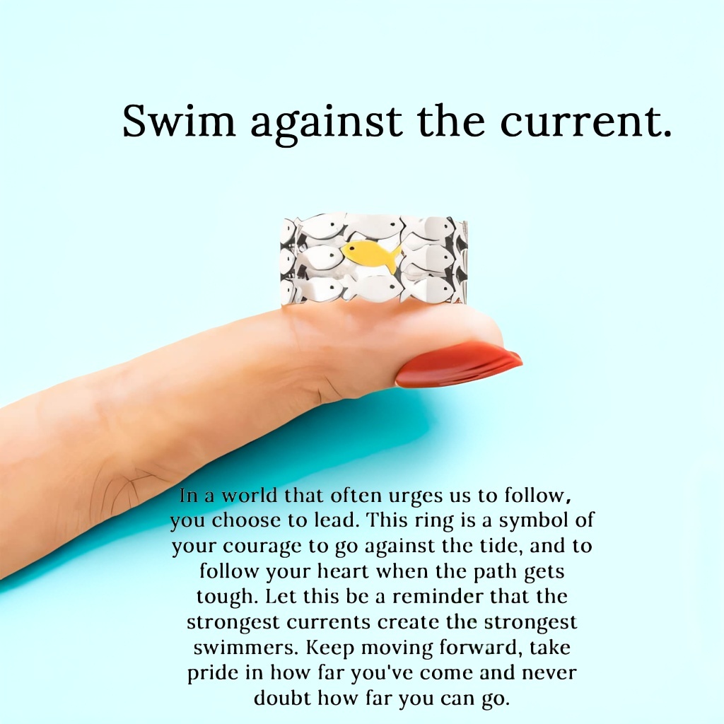 Swim Against The Current Ring