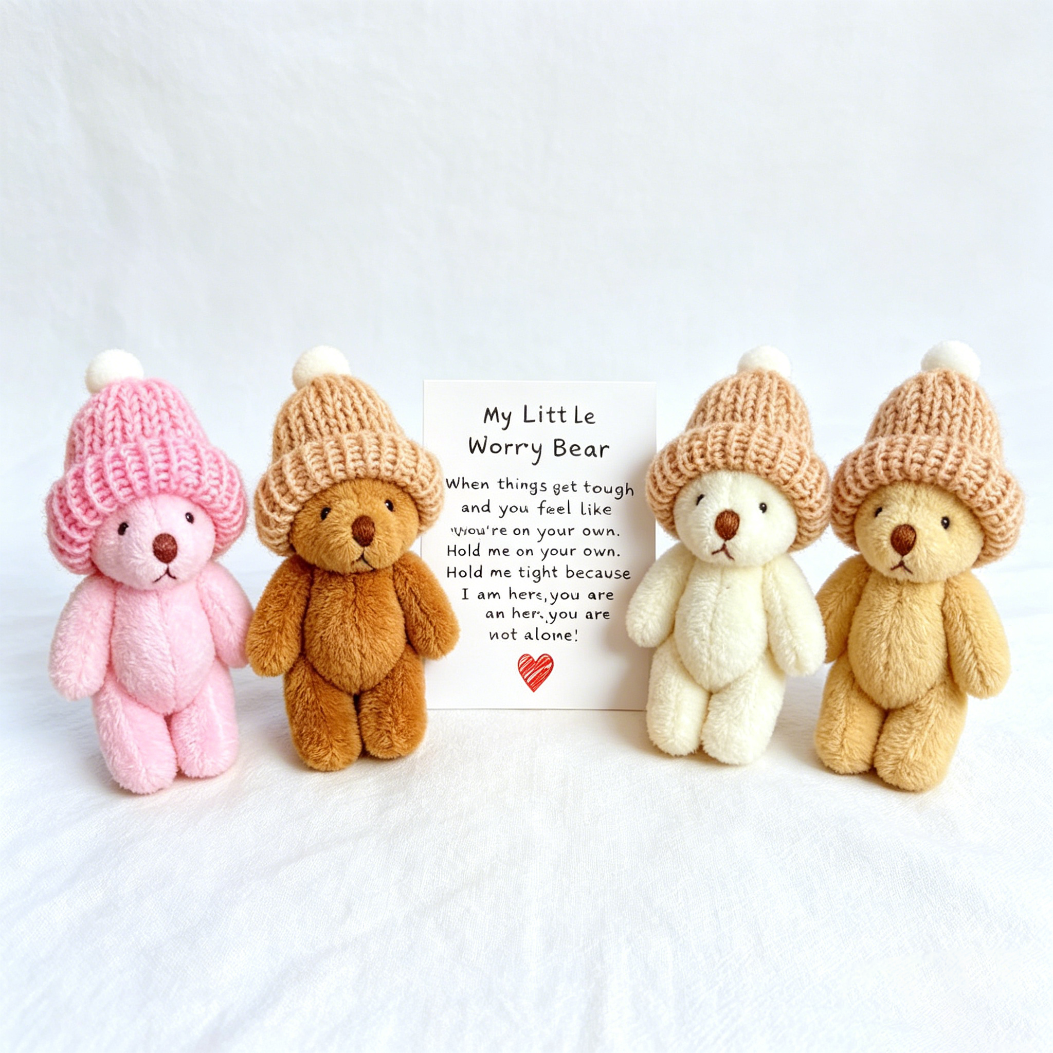 Handmade Mini Plush Teddy Bear in Box