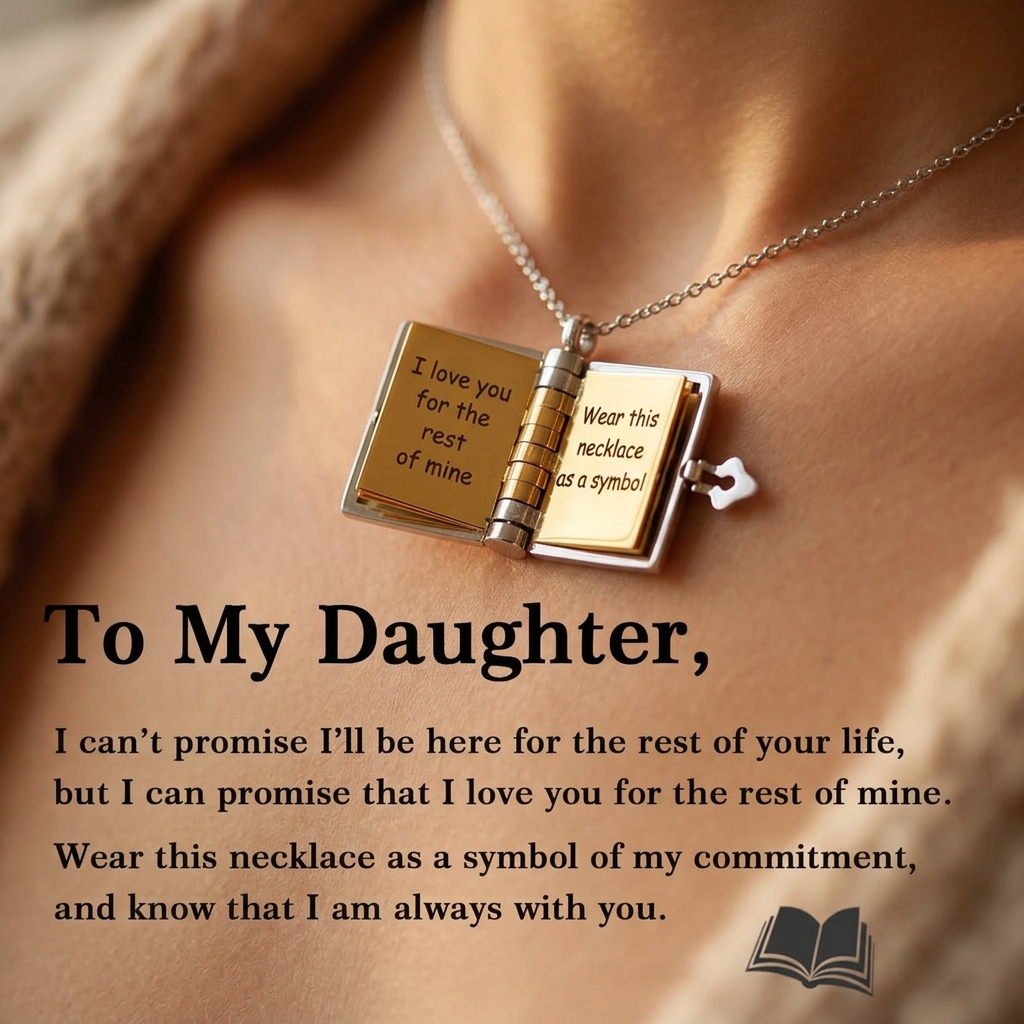 For Daughter - I'm Always With You Book Necklace
