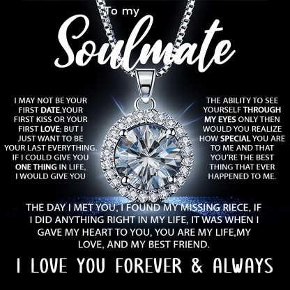To My Soulmate - "My Life, Love & Best Friend" Sparkling Pendant Set