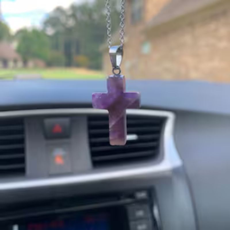 Handmade Crystal Cross Healing Heart