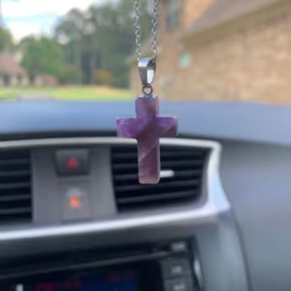 Handmade Crystal Cross Healing Heart