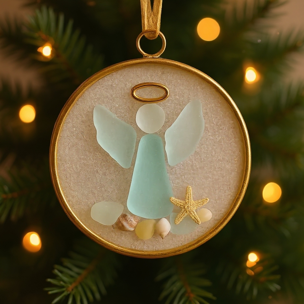 Sea Glass Coastal Christmas Tree Ornament