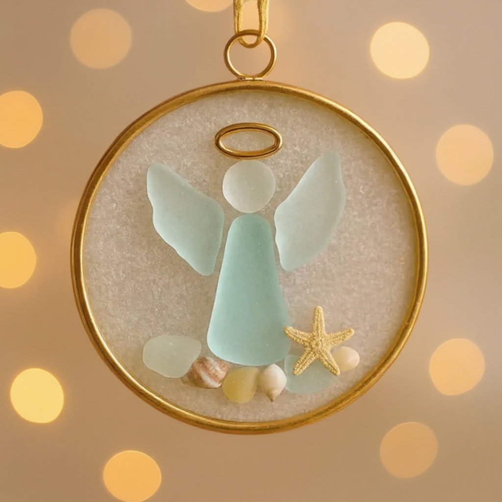 Sea Glass Coastal Christmas Tree Ornament