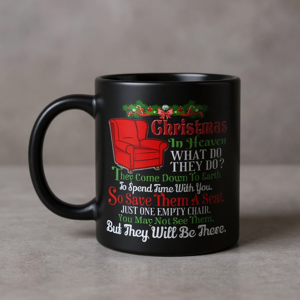 Christmas In Heaven Mug – One Empty Chair Holiday Memorial Mug