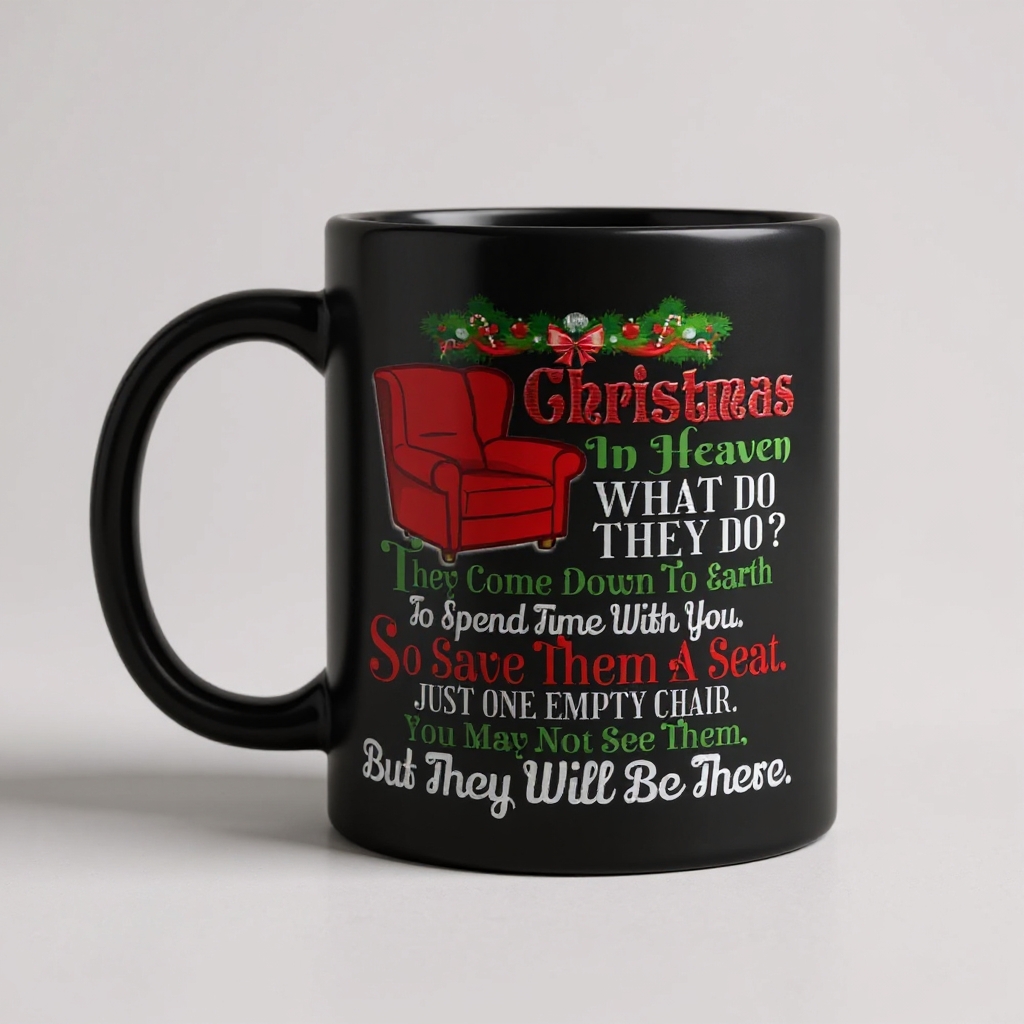 Christmas In Heaven Mug – One Empty Chair Holiday Memorial Mug