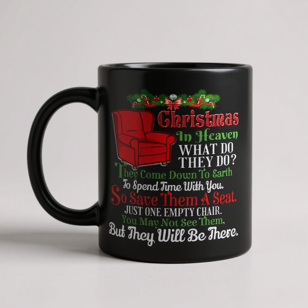 Christmas In Heaven Mug – One Empty Chair Holiday Memorial Mug