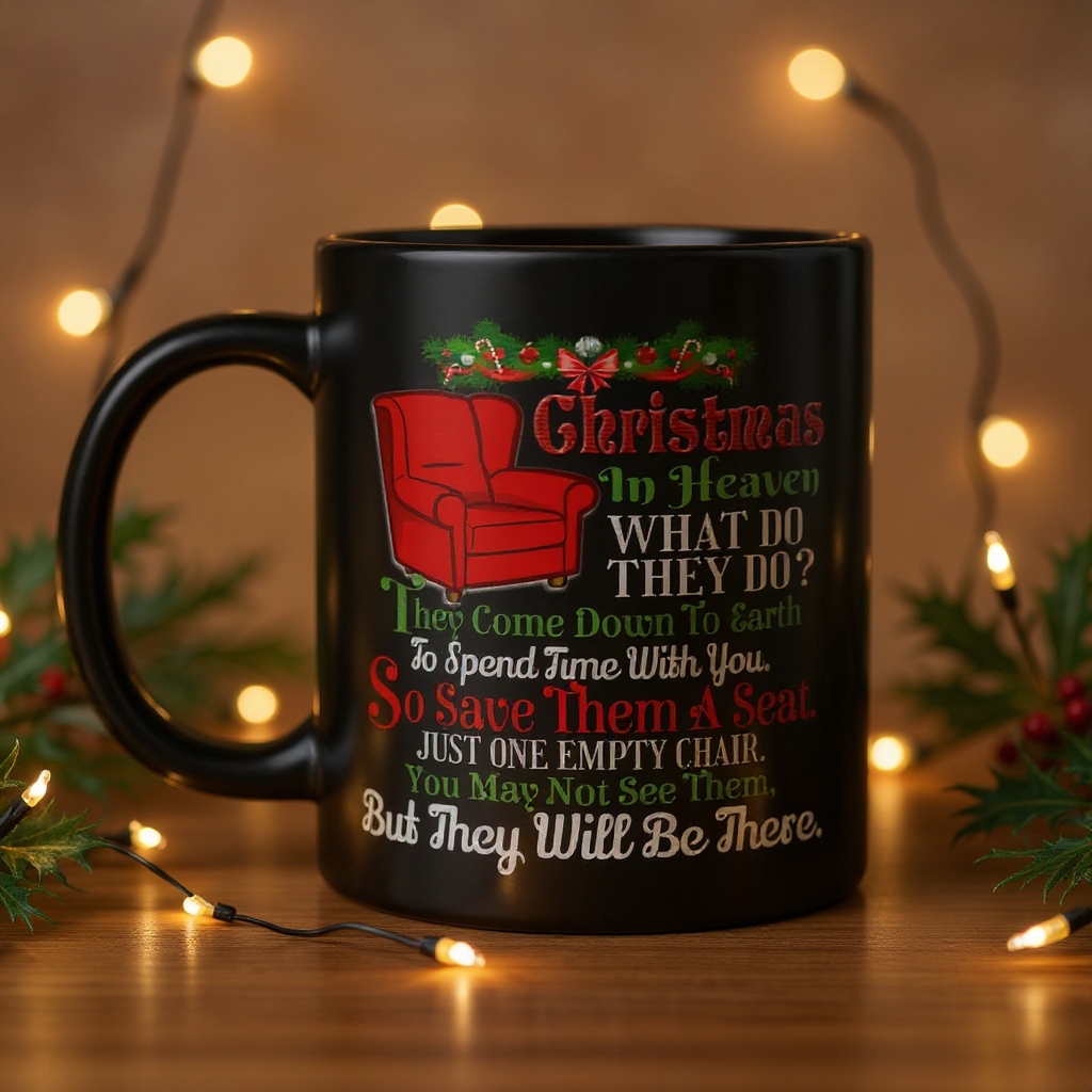 Christmas In Heaven Mug – One Empty Chair Holiday Memorial Mug