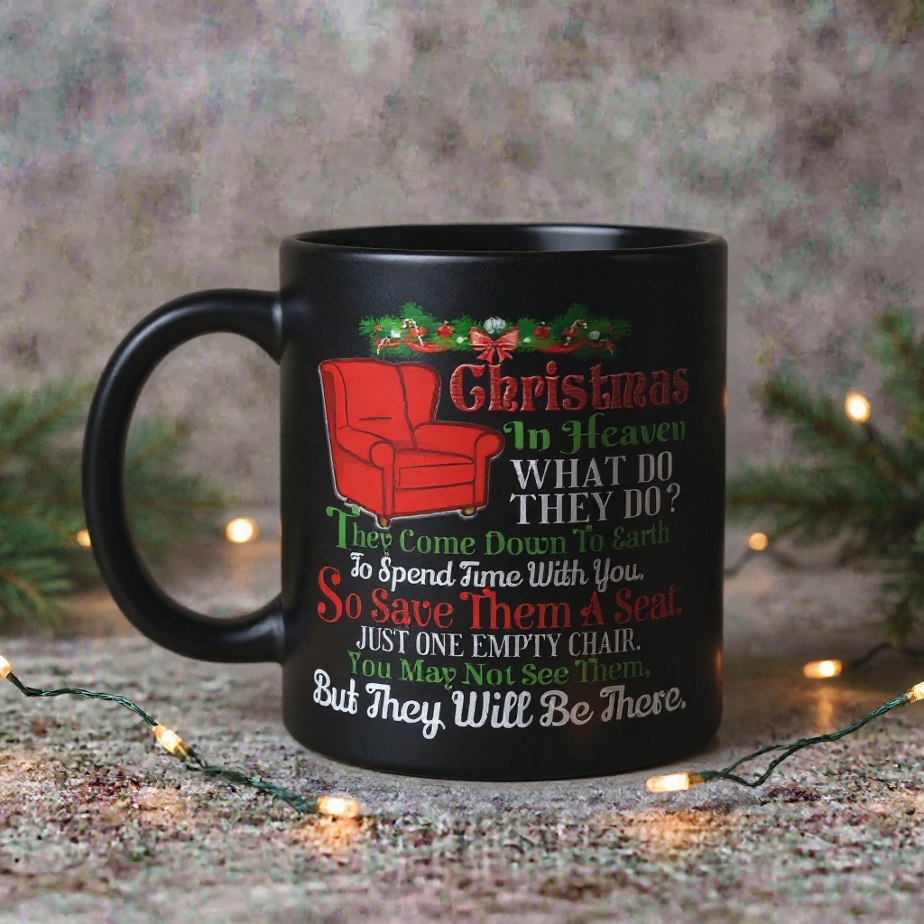 Christmas In Heaven Mug – One Empty Chair Holiday Memorial Mug