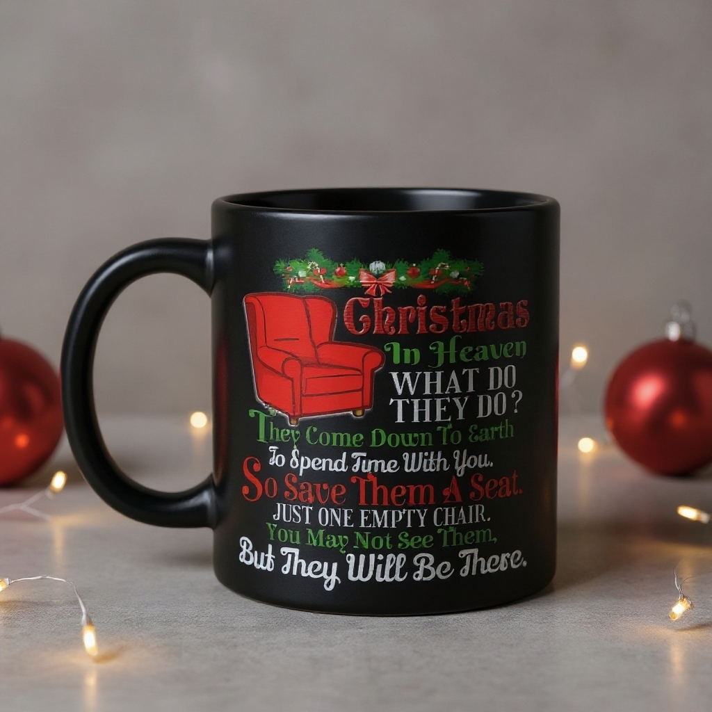 Christmas In Heaven Mug – One Empty Chair Holiday Memorial Mug
