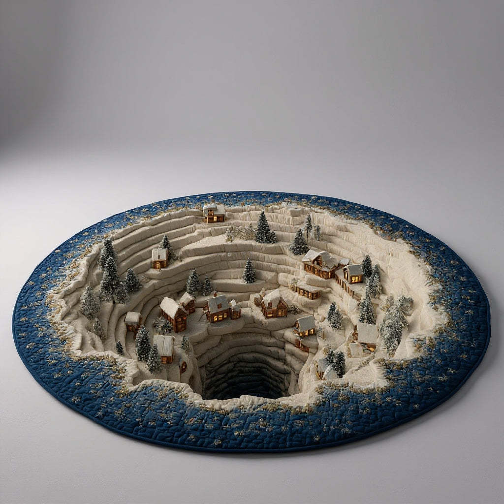 Christmas Village Canyon Round Rug - H563