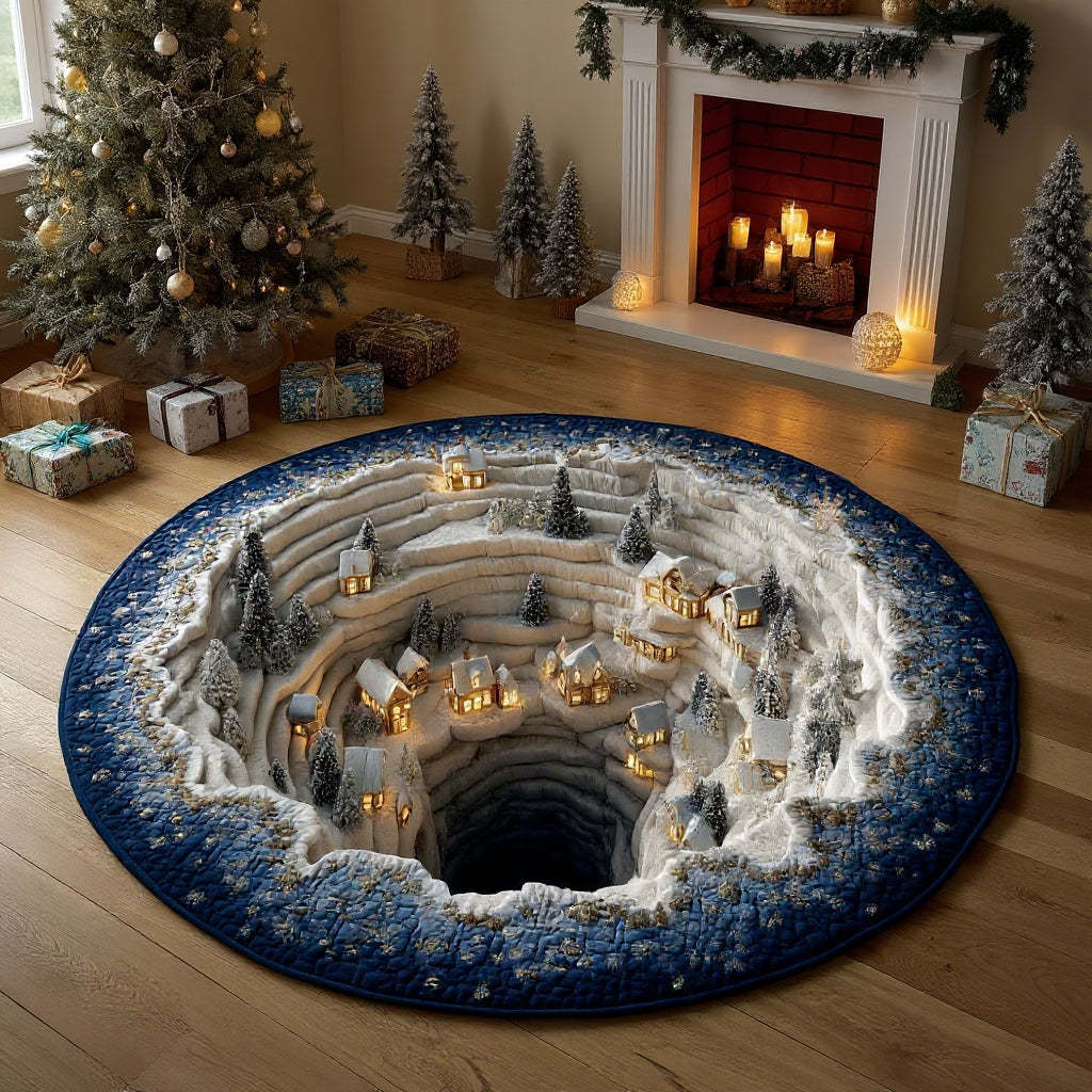 Christmas Village Canyon Round Rug - H563